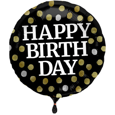 Folieballong 'Happy Birthday' ( Gloss , 45 cm)