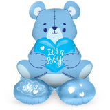 Folieballong med Base Bear 'It's a Boy' (blå, 61 cm)