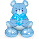 Folieballong med Base Bear 'It's a Boy' (blå, 61 cm)