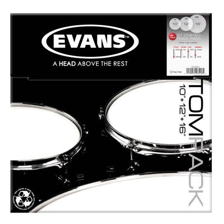 Evans G1 skinnpakke Standard belagt - 12", 13", 16"