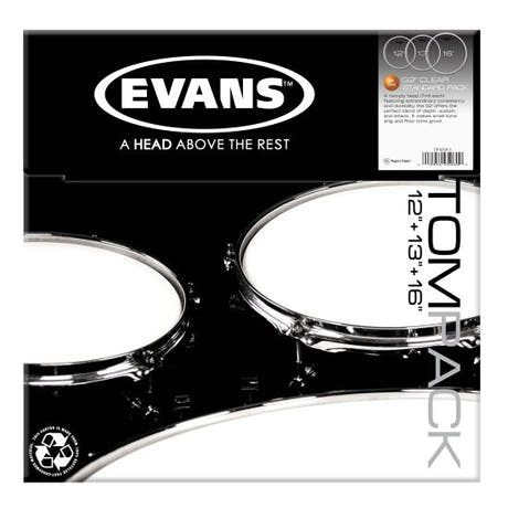 Evans G2 skinnpakke standardsett klar - 12", 13", 16"