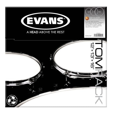 Evans G2 skinnpakke standardsett klar - 12", 13", 16"