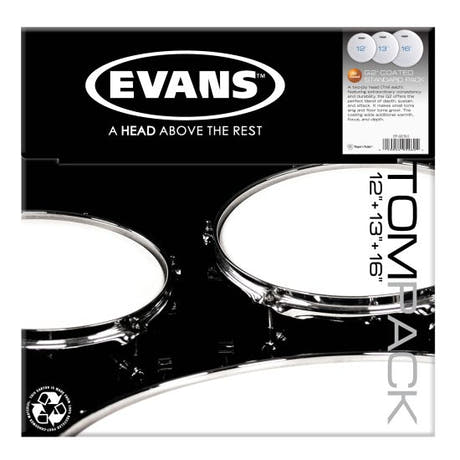 Evans G2 skinnpakke Standard sett belagt - 12", 13", 16"