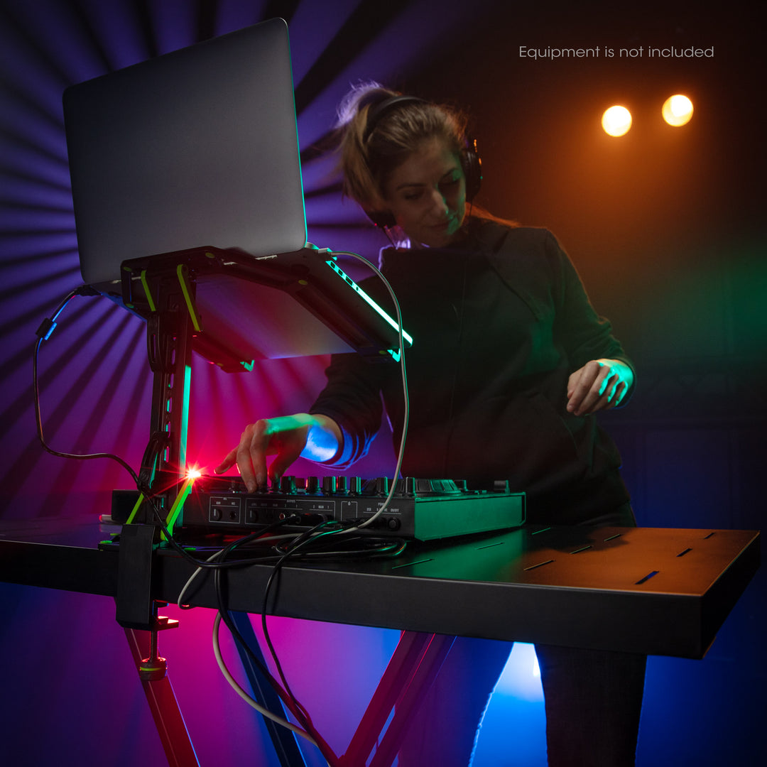 Gravity KSX 2 RD SET 2 - Dobbelt X-formet keyboardstativ og støttebord, sett 2