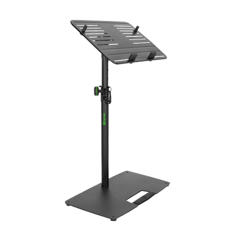 Gravity LTS T 02 B - Universelt laptopstativ med justerbare holdepinner og stålbase, svart