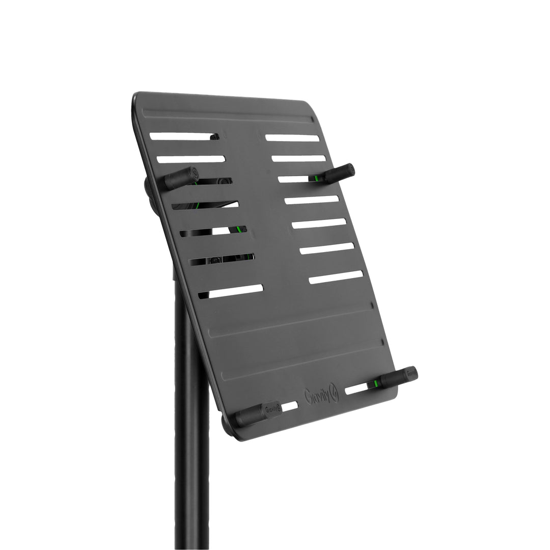 Gravity LTS T 02 B - Universelt laptopstativ med justerbare holdepinner og stålbase, svart