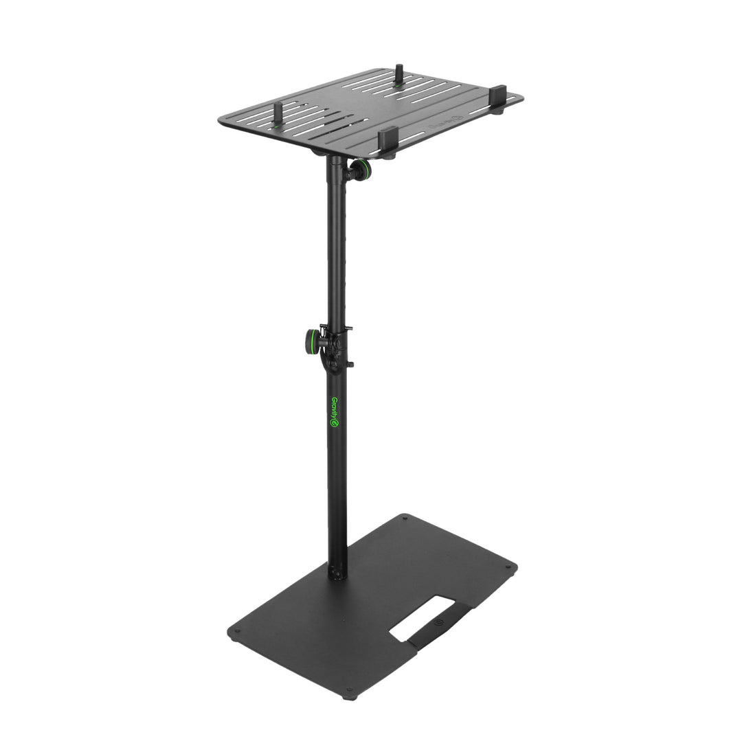 Gravity LTS T 02 B - Universelt laptopstativ med justerbare holdepinner og stålbase, svart