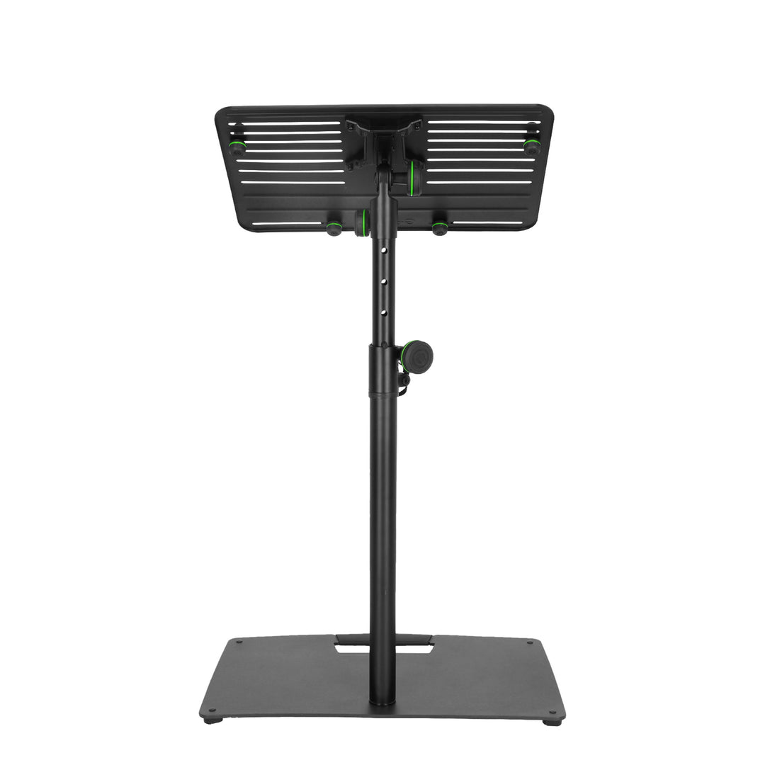 Gravity LTS T 02 B - Universelt laptopstativ med justerbare holdepinner og stålbase, svart