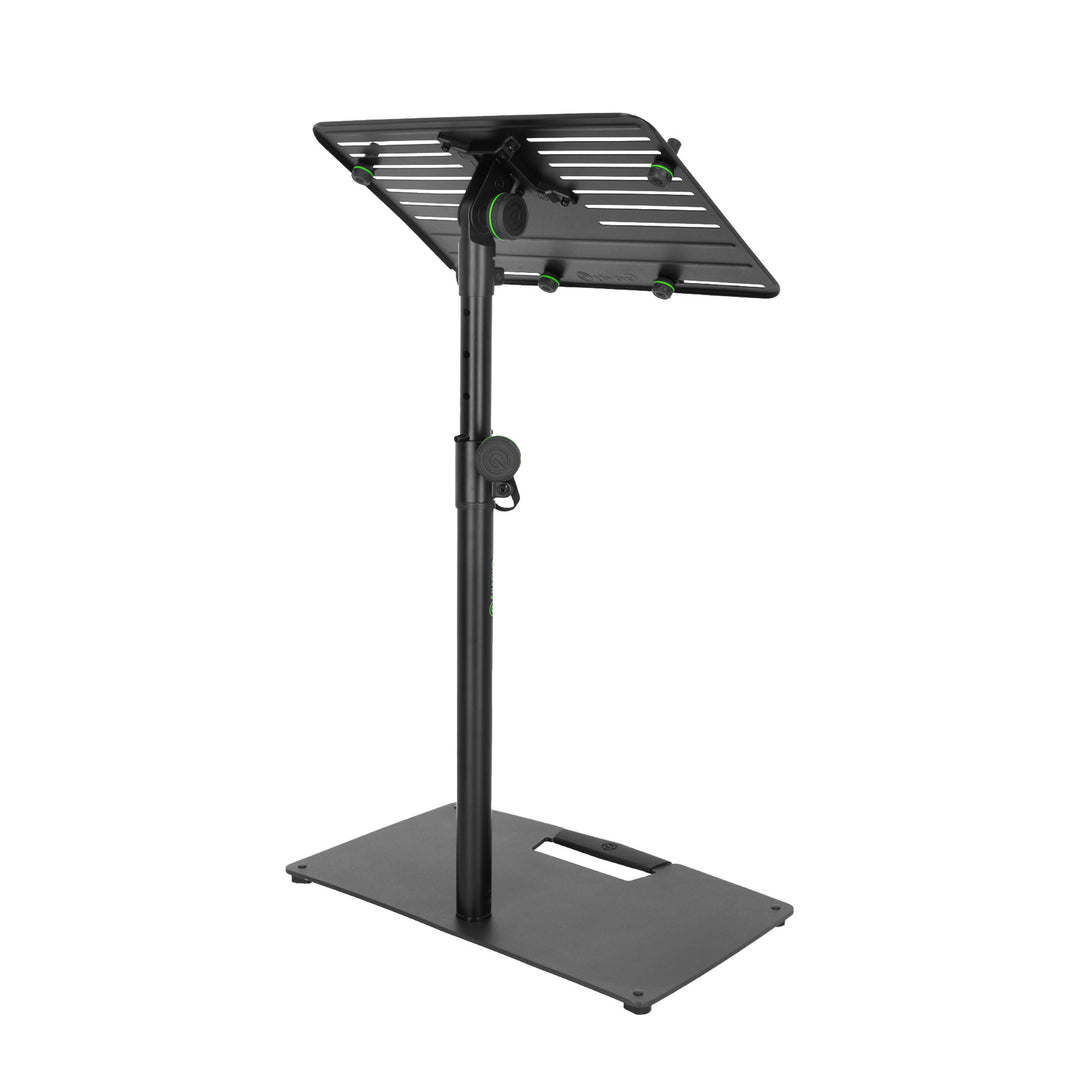 Gravity LTS T 02 B - Universelt laptopstativ med justerbare holdepinner og stålbase, svart