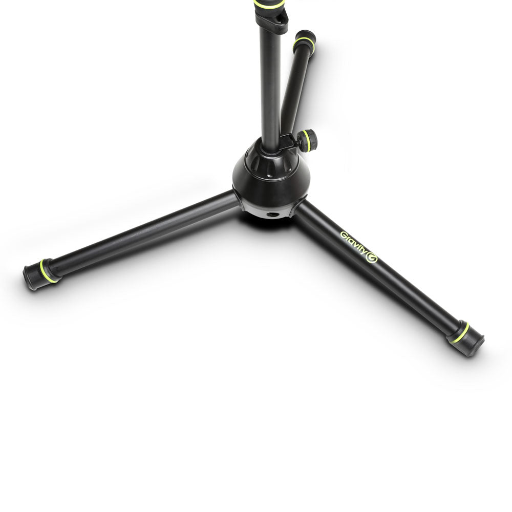 Gravity MS 4221 B - Kort mikrofonstativ med sammenleggbar trefot og 2-punkts justerbar boomarm