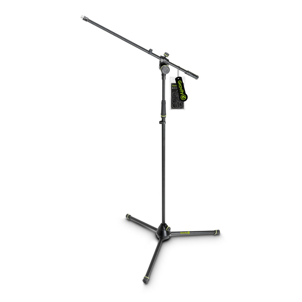 Gravity MS 4321 B - Mikrofonstativ med sammenleggbar trefotsbase og boomarm med 2-punktsjustering