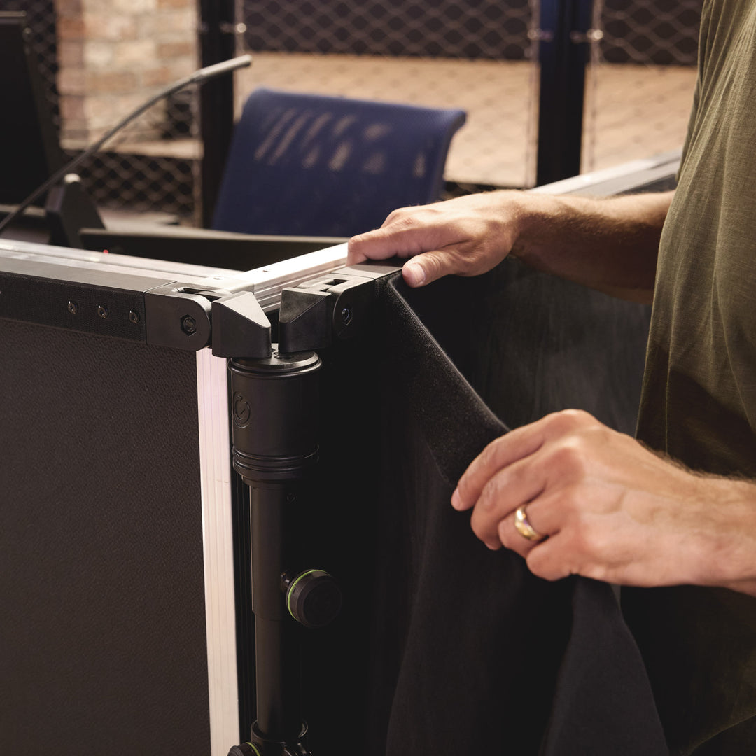 Gravity PAD T S – Kort horisontal teleskopisk tverrstang for Pipe and Drape-gardinsystem