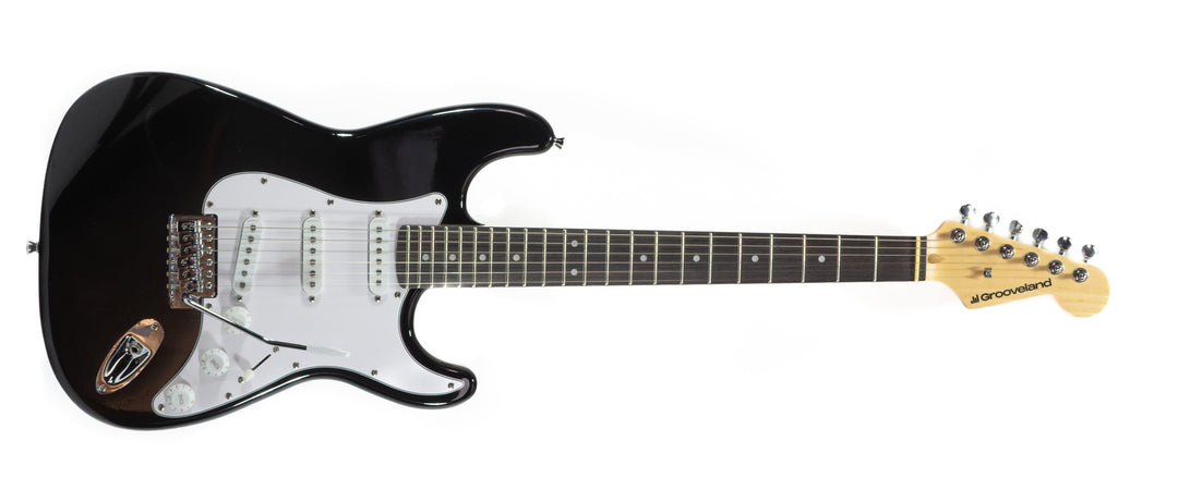 Grooveland ST El-gitar (Svart)