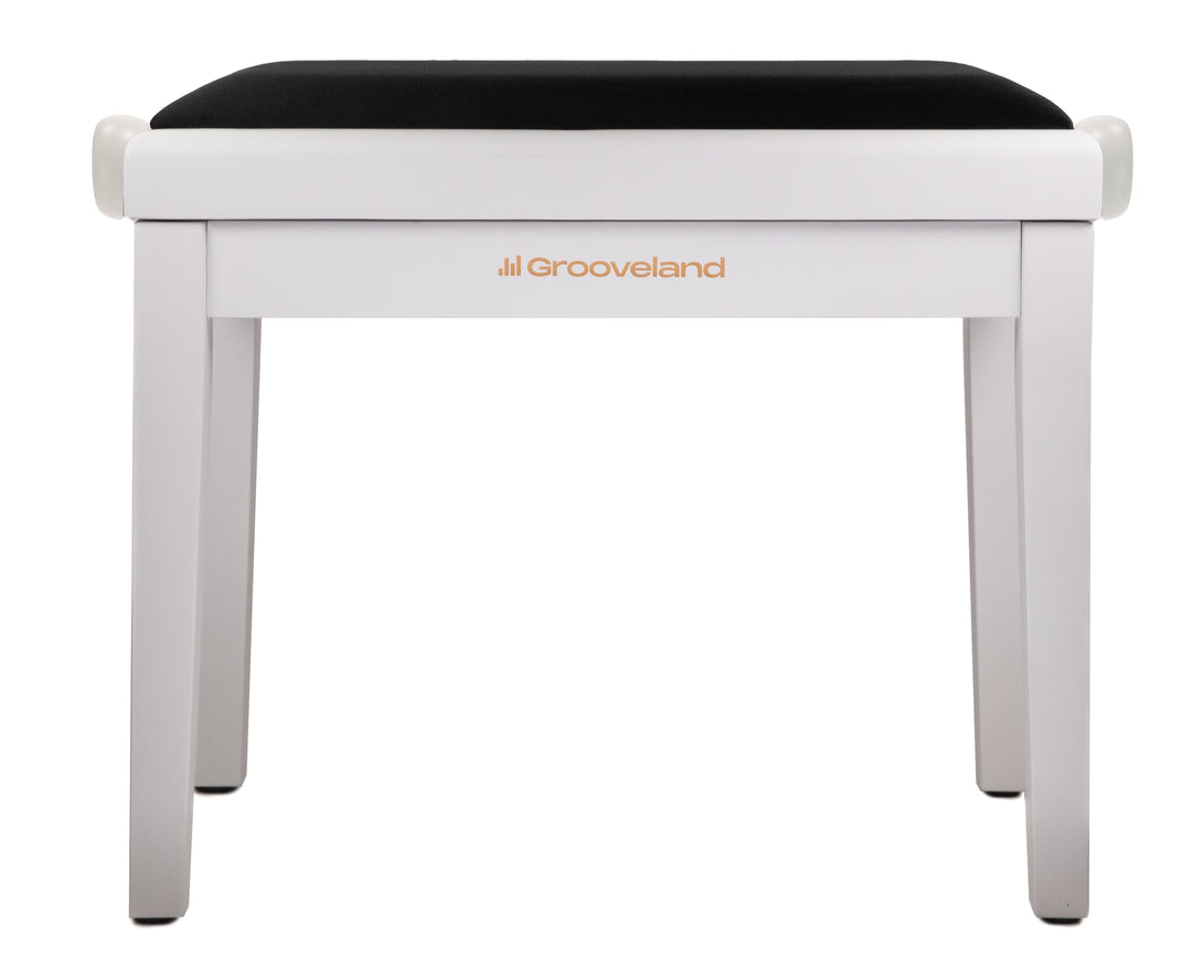 Grooveland KB200 Pianokrakk (Matt Hvit, Svart Sete)