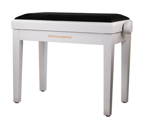 Grooveland KB200 Pianokrakk (Matt Hvit, Svart Sete)