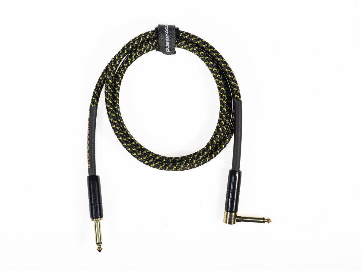 Grooveland Tweed Vinkel Gitar kabel (1,5m - Sort)