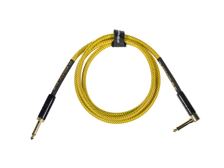 Grooveland Tweed Vinkel Guitarkabel (1,5m - Gul)