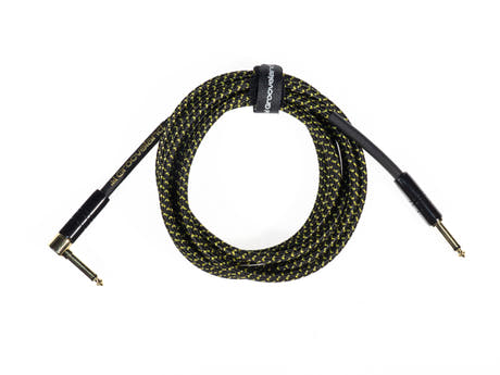 Grooveland Tweed Vinkel Gitar kabel (3m - Sort)