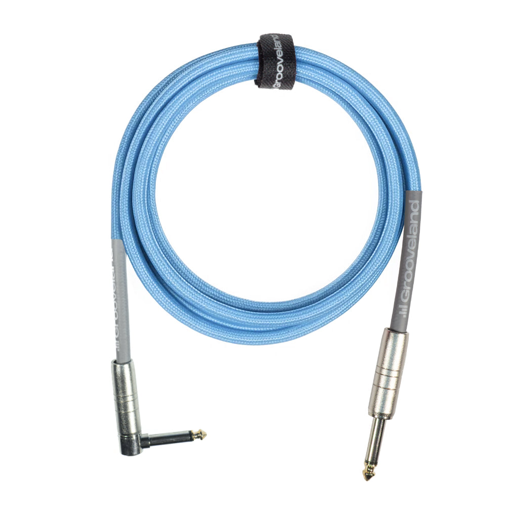 Grooveland Tweed Vinkel Guitarkabel (3m - Blå)