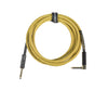 Grooveland Tweed Vinkel Gitar kabel (3m - Gul)
