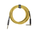 Grooveland Tweed Vinkel Gitar kabel (3m - Gul)