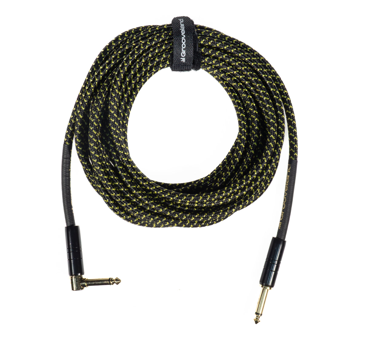 Grooveland Tweed Vinkel Gitar kabel (6m - Sort)