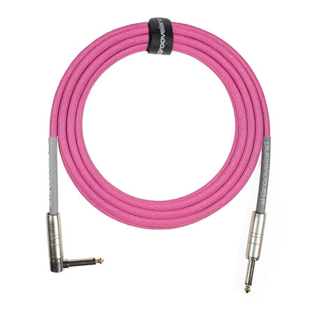 Grooveland Tweed Vinkel Gitar kabel (6m - Pink)