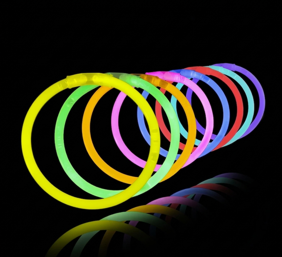Glowstick armbånd 100 stk. (ensfargede)
