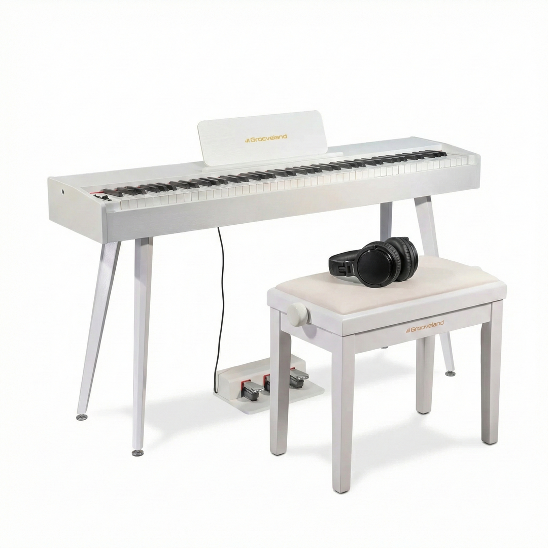Grooveland DDP-140 El Piano (Hvit) Bundle