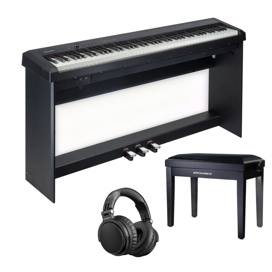 Grooveland P450 Komplett pianopakke (Svart)