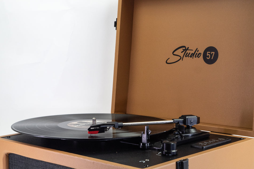 Studio 57 Groovy platespiller med LP-stativ (Earth)
