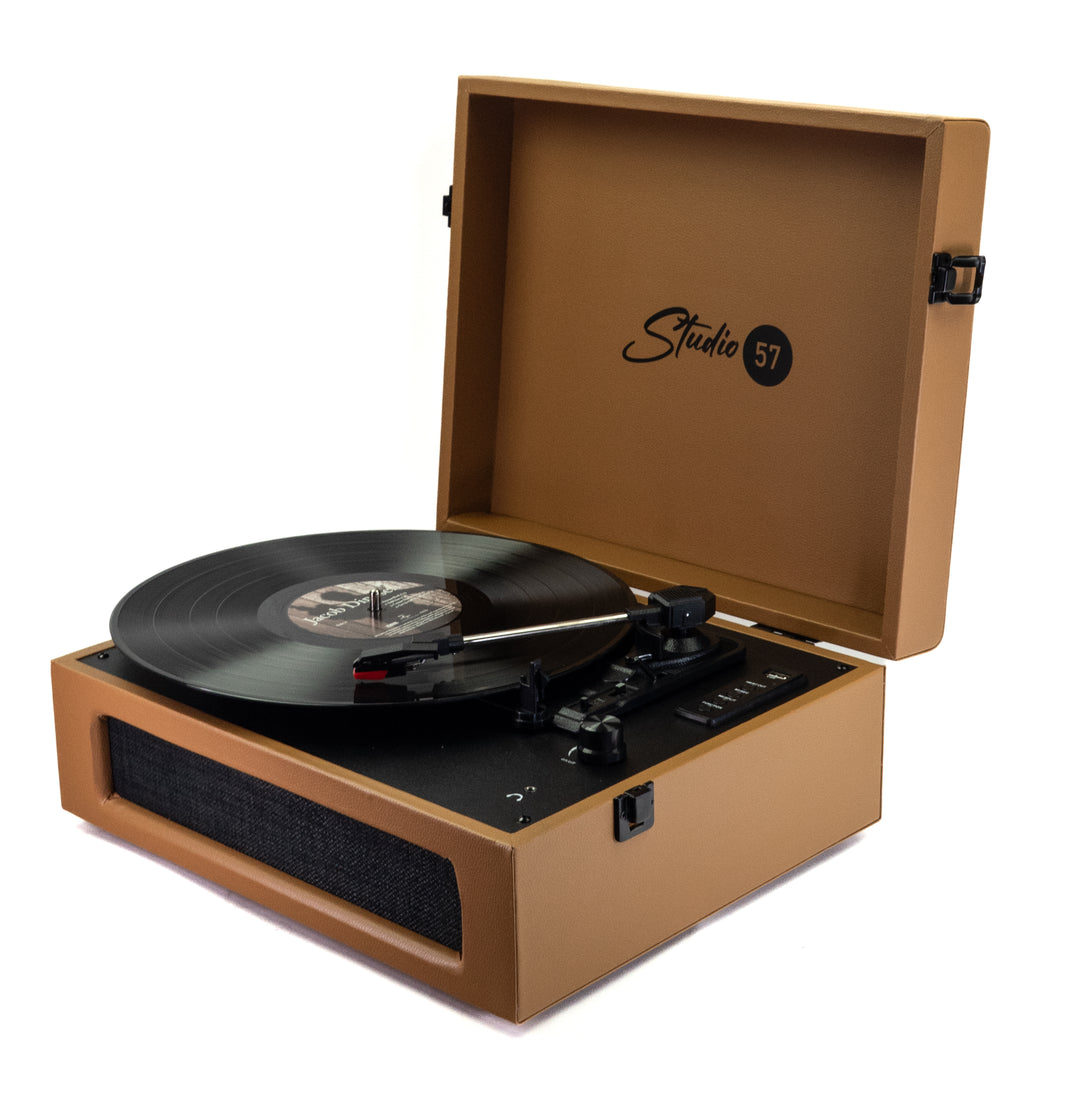Studio 57 Groovy platespiller med LP-stativ (Earth)