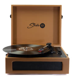 Studio 57 Groovy platespiller med LP-stativ (Earth)