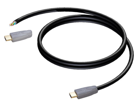 ProCab HDMI kabel, 1 ende u/stik 6 meter