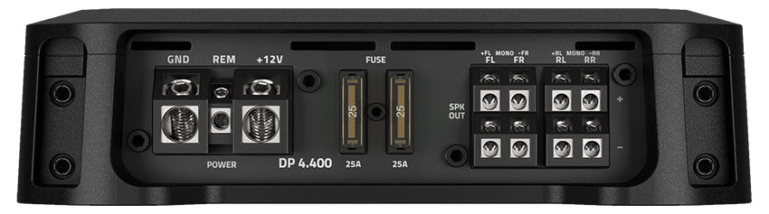 HERTZ 4-kanals bilforsterker i D-klasse (4x125W)
