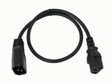 IEC-forlengelseskabel (60 cm)