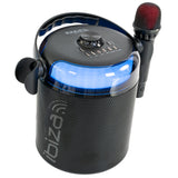 Ibiza karaokesystem med Bluetooth og 2 mikrofoner (svart)