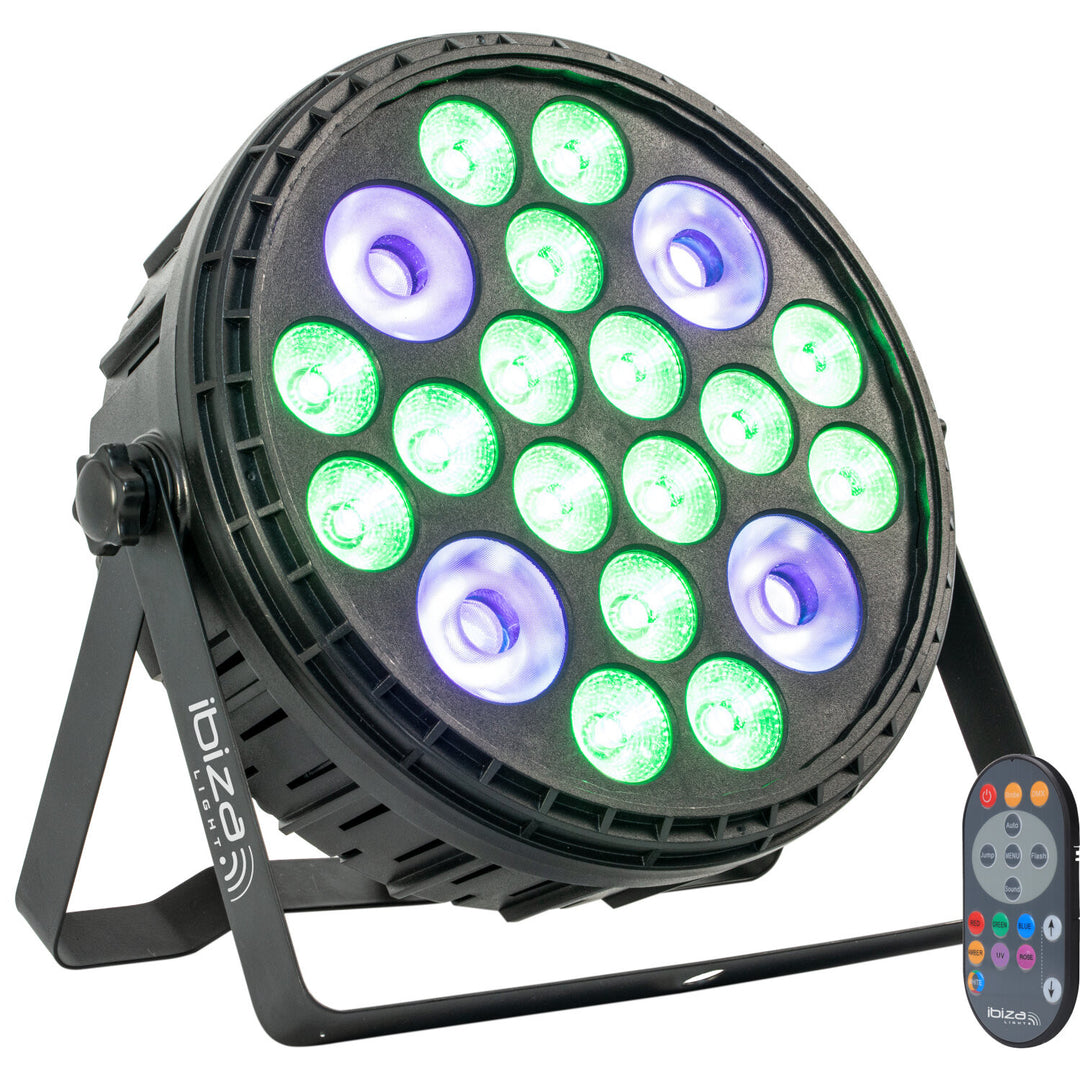 Ibiza XL RGBW+UV-parlampe (16x6 + 4x30W)