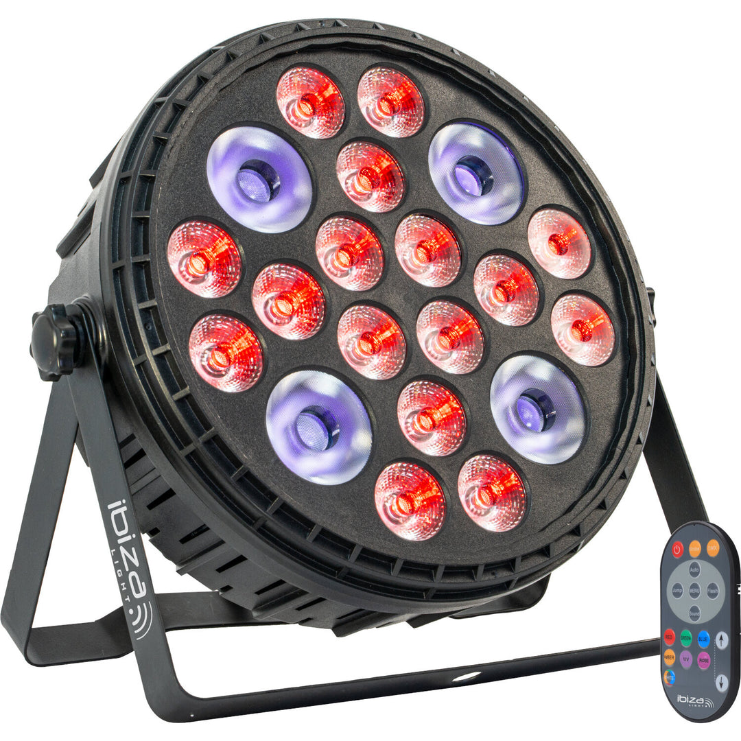 Ibiza XL RGBW+UV-parlampe (16x6 + 4x30W)