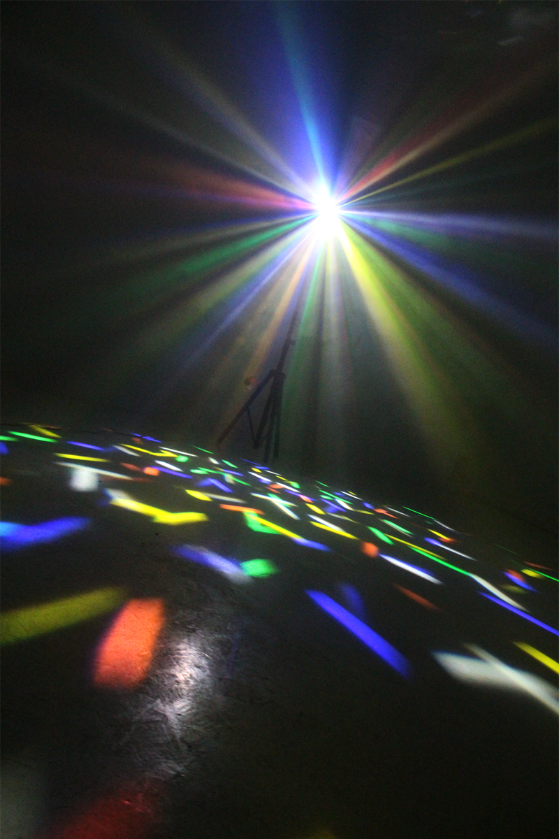 Ibiza 2-i-1 Discolys hvit LED
