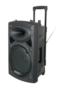 Ibiza bærbar høyttaler med 15" bass (svart, 800W)