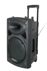 Ibiza bærbar høyttaler med 15" bass (svart, 800W)