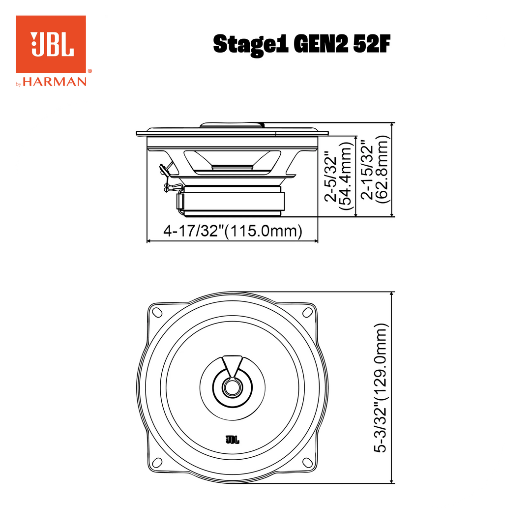 JBL Stage1 Gen2 52F 5,25" koaksiale bilhøyttalere