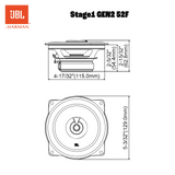 JBL Stage1 Gen2 52F 5,25" koaksiale bilhøyttalere