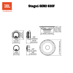 JBL Stage1 Gen2 62 6,5" koaksiale bilhøyttalere