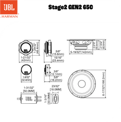 JBL Stage2 Gen2 65C 6,5" komponentsett