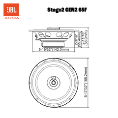 JBL Stage2 Gen2 65F 6,5" koaksiale bilhøyttalere