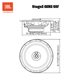JBL Stage2 Gen2 65F 6,5" koaksiale bilhøyttalere