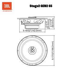 JBL Stage2 Gen2 65 6,5" koaksiale bilhøyttalere