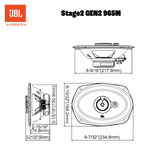 JBL Stage2 Gen2 965M 6x9" 3-veis bilhøyttalere
